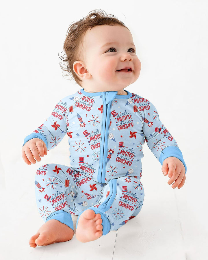 Little Miss Firecracker 4th July Bamboo Convertible Zippy