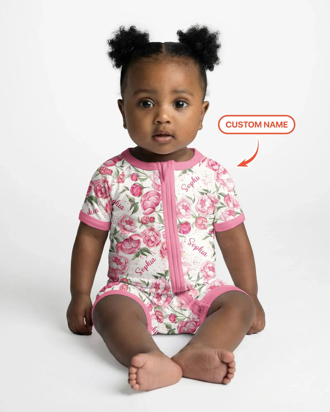 Custom Name Birth Month Flowers Bamboo Shorty Zippy