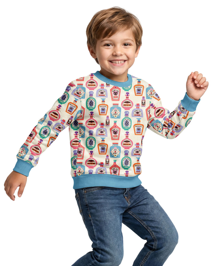 Retro Halloween Potions Bamboo Crewneck Sweatshirt