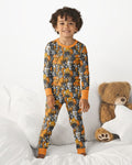 Colorful Doodle Monster Friends Bamboo Two Piece Long Sleeve Pajama Set