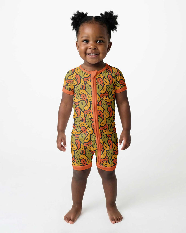 Retro Haunts & Happy Boos Bamboo Shorty Zippy