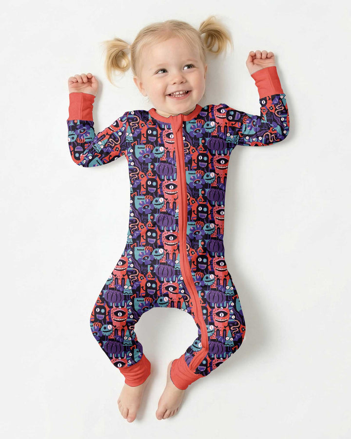 Halloween Multi Eyed Monsters Bamboo Convertible Zippy
