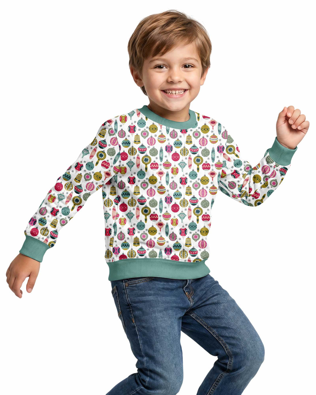 Tiny Christmas Ornaments Bamboo Crewneck Sweatshirt