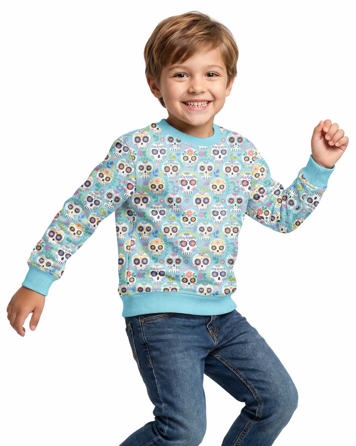 Floral Skull Bamboo Crewneck Sweatshirt