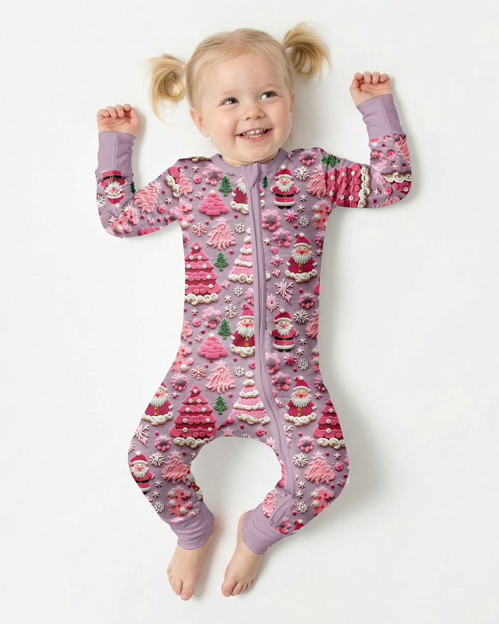 Pink Snowmen Bamboo Convertible Zippy