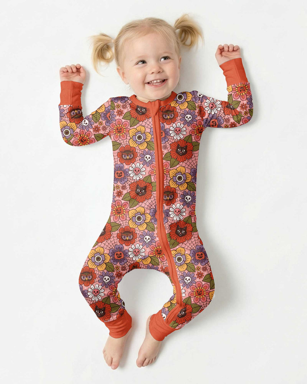 70s Halloween Floral Bamboo Convertible Zippy