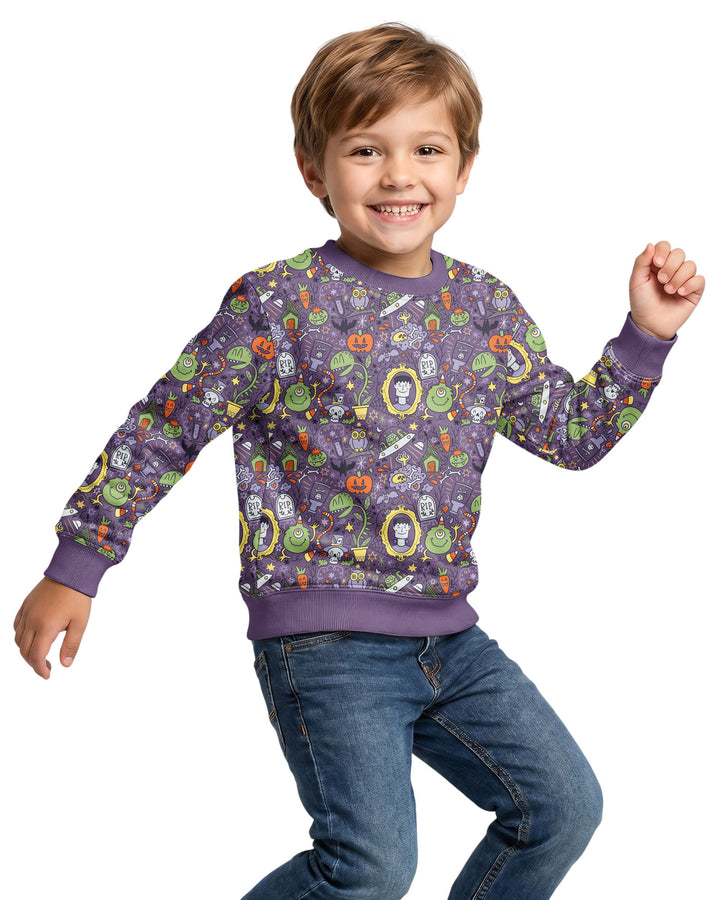Halloween Monster Fun Bamboo Crewneck Sweatshirt
