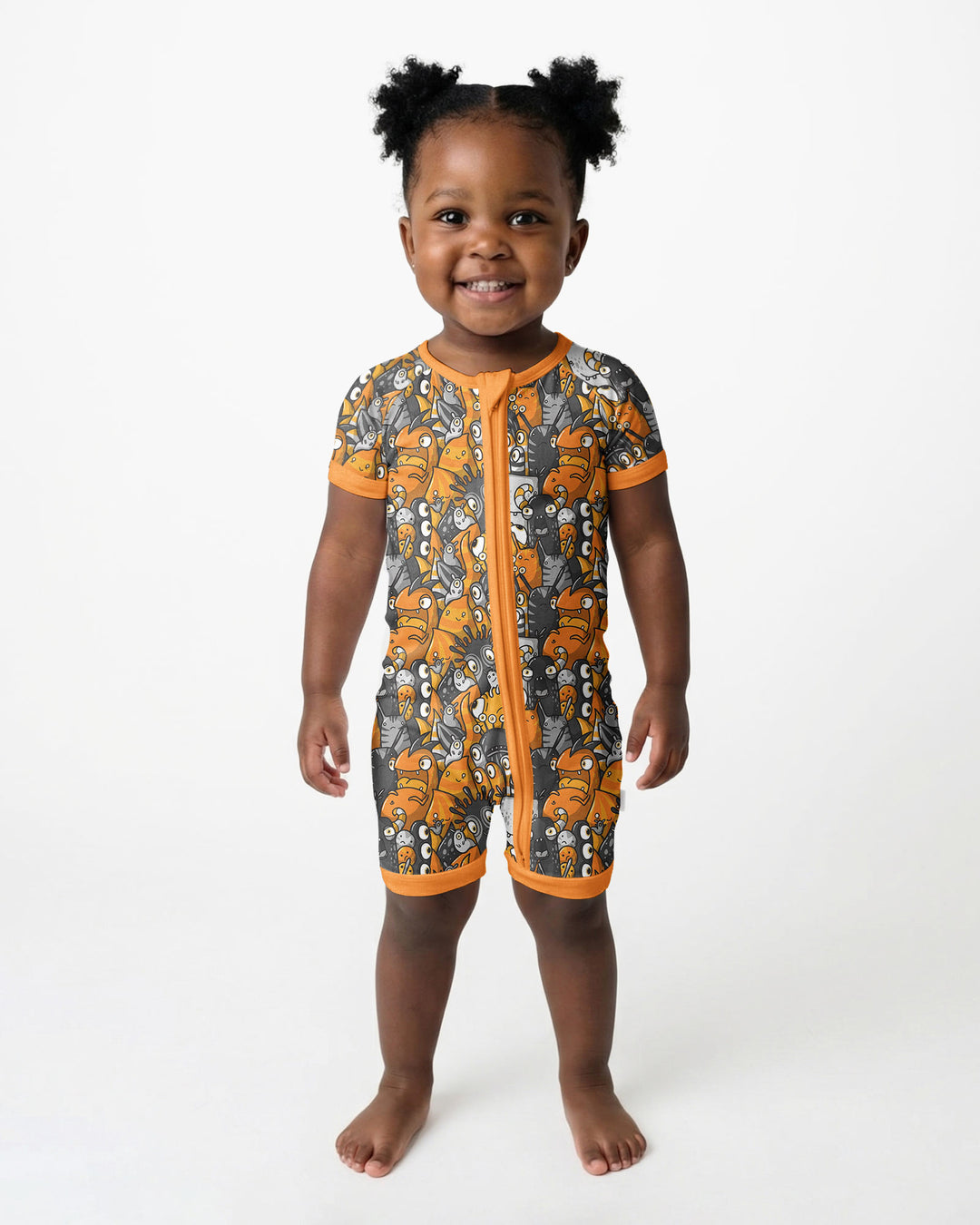 Colorful Doodle Monster Friends Bamboo Shorty Zippy