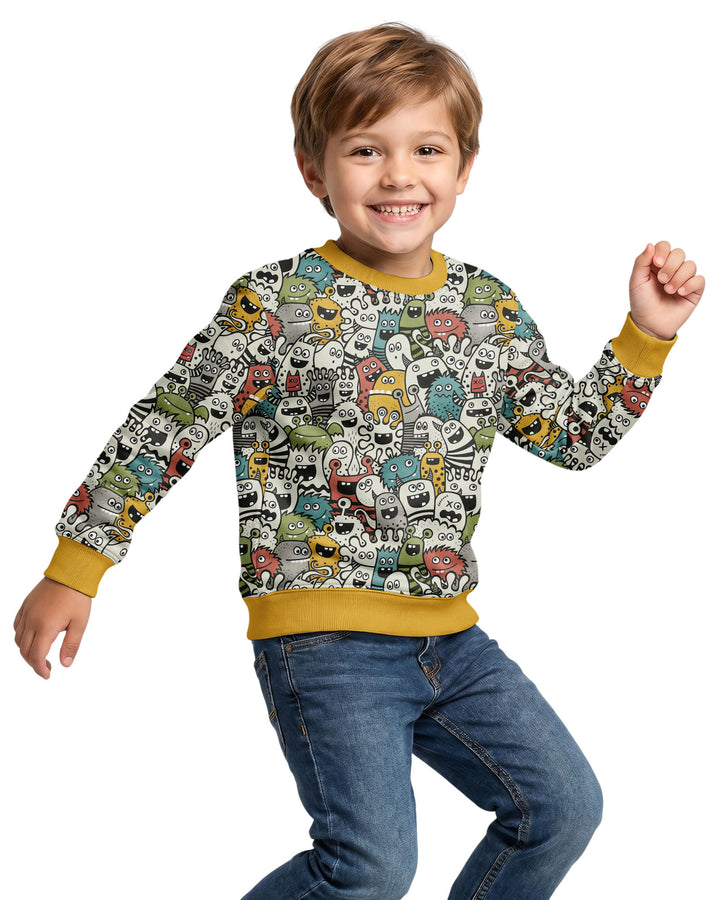 Monsters And Friends Bamboo Crewneck Sweatshirt