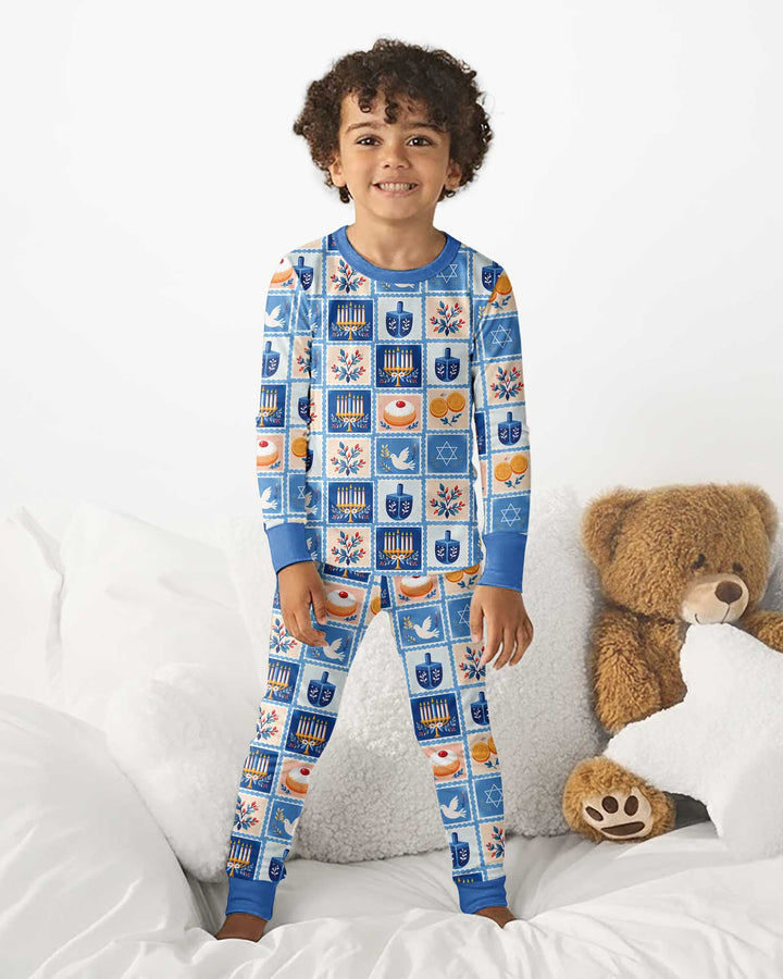 Jewish Holiday Bamboo Two Piece Long Sleeve Pajama Set
