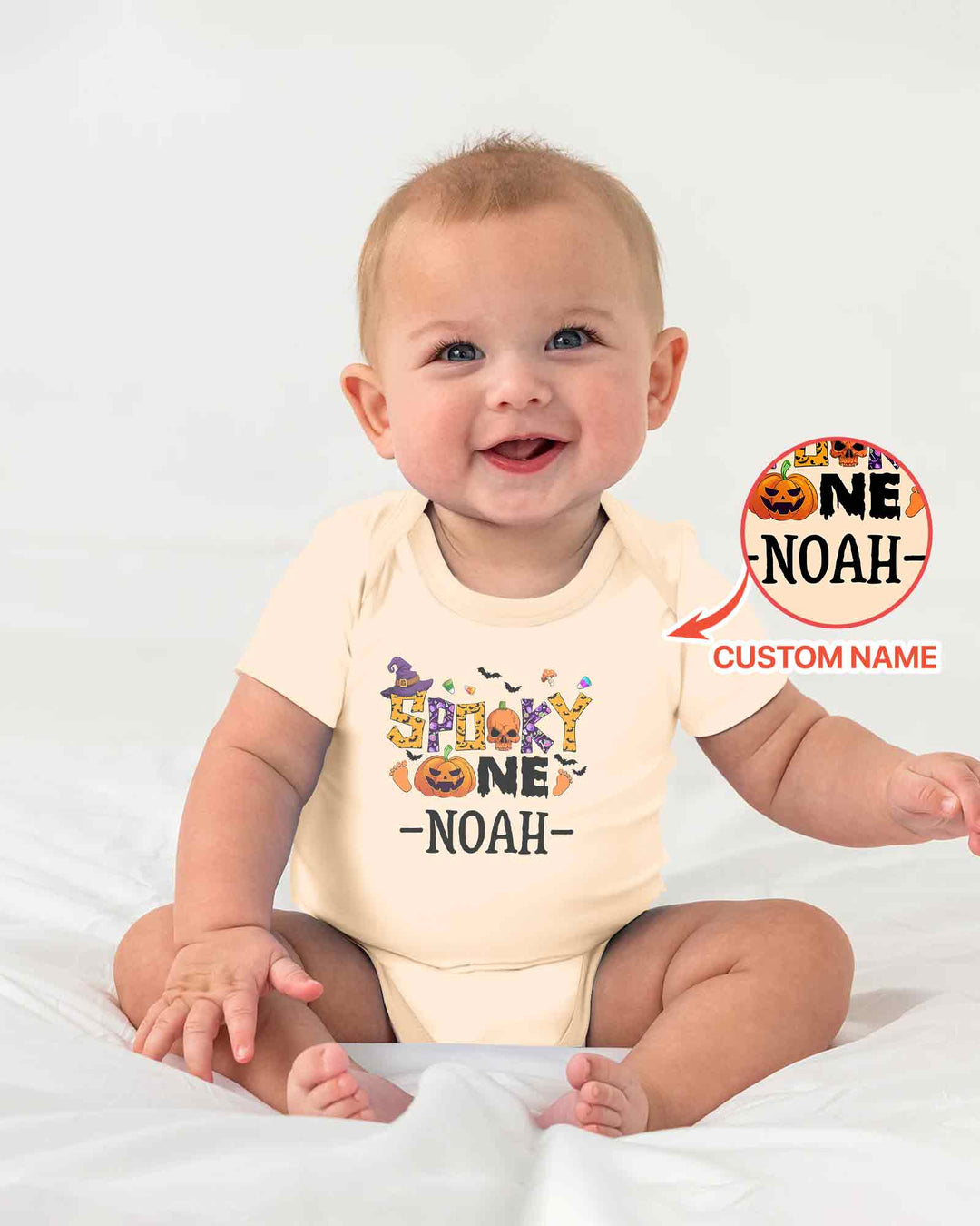 Personalized Spooky One First Birthday Halloween Bamboo Bodysuit