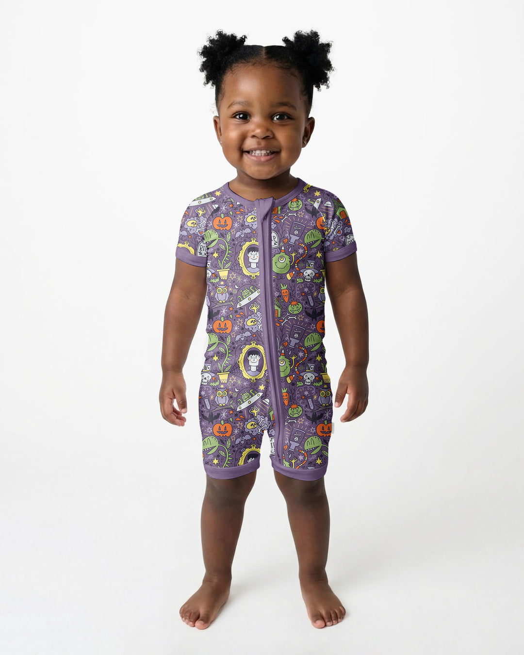 Halloween Monster Fun Bamboo Shorty Zippy
