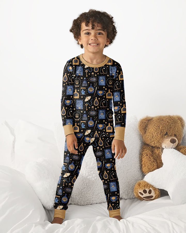 Good Witch Spell books and Potions Bamboo Two Piece Long Sleeve Pajama Set