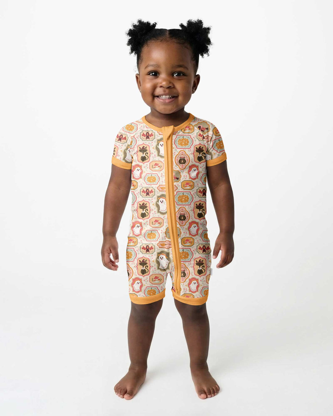Cute Vintage Magical Cottage Style Halloween Bamboo Shorty Zippy