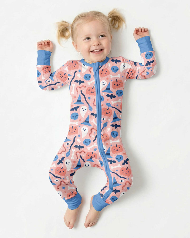 Pastel Pumpkins Skulls And Witch Craft Bamboo Convertible Zippy