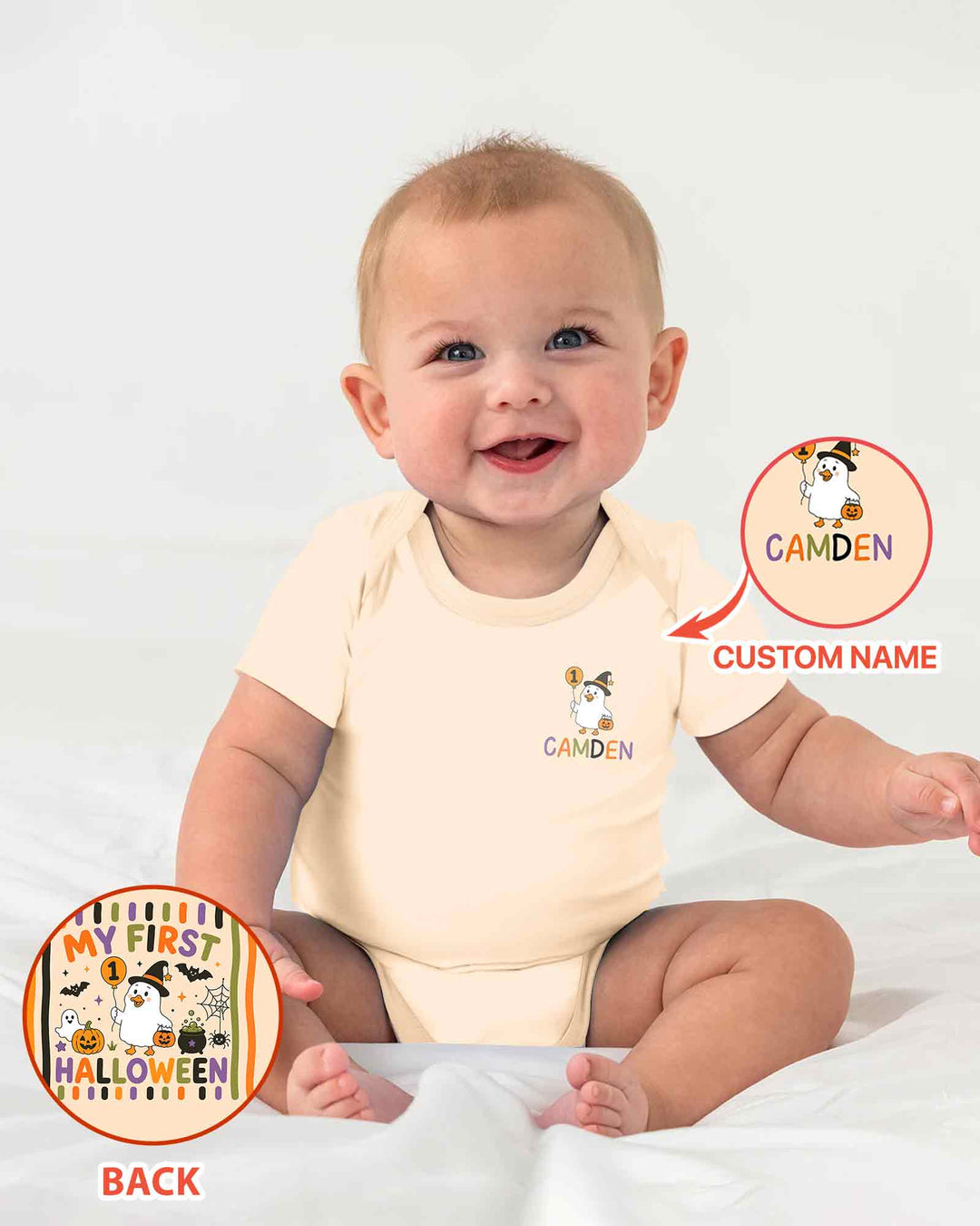 Personalized My First Halloween Bamboo Bodysuit