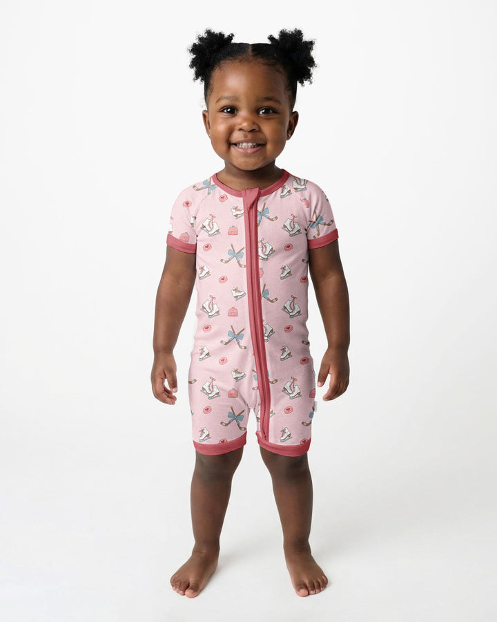 Girly Hockey Pink Bamboo Shorty Zippy