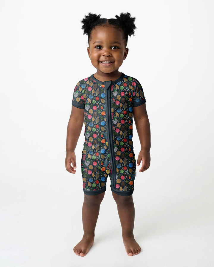 Holiday Ditsy Bamboo Shorty Zippy