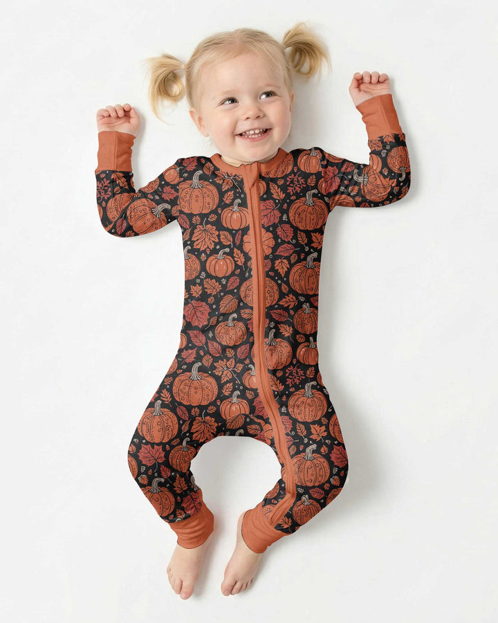 Retro Halloween Pumpkins Bamboo Convertible Zippy