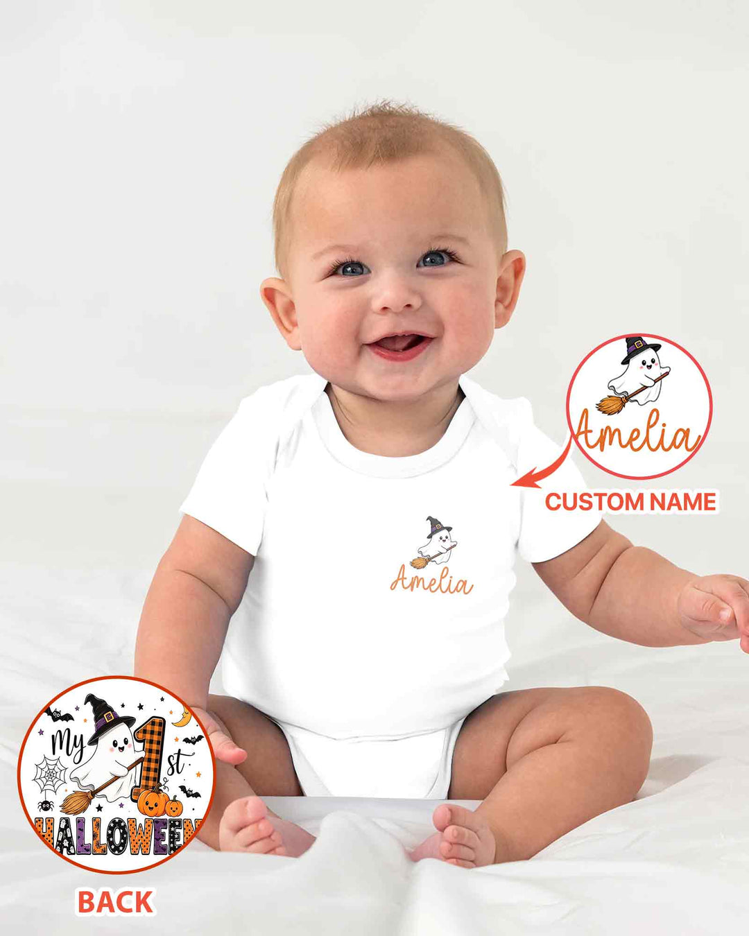 Personalized My 1st Halloween Bamboo Bodysuit