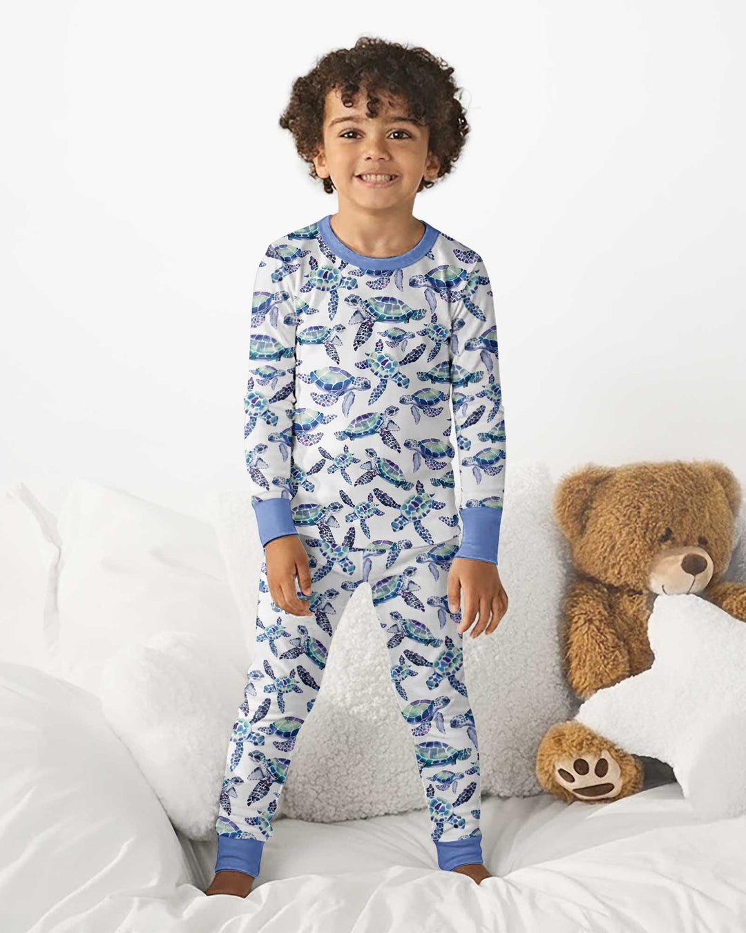 Sea Turtle Dream Bamboo Two Piece Long Sleeve Pajama Set