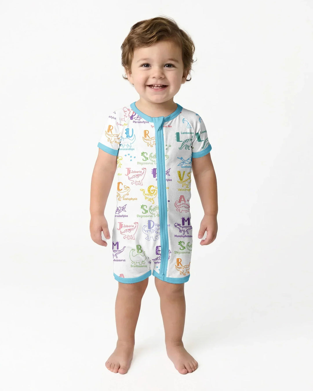 Dino Alphabet ABC Bamboo Shorty Zippy