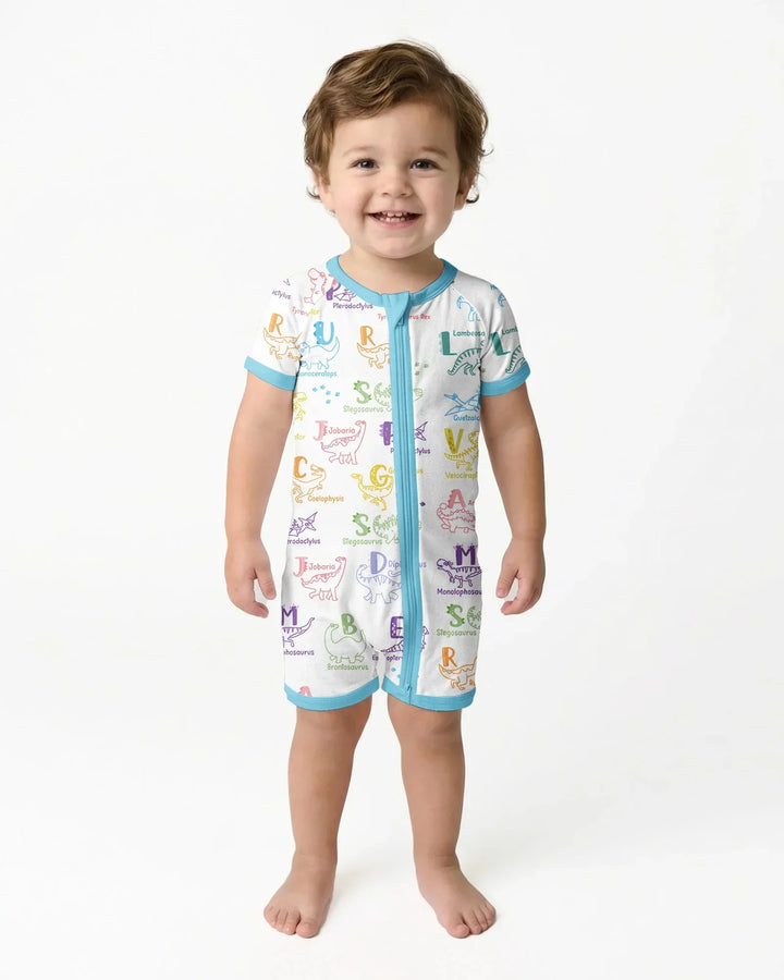 Dino Alphabet ABC Bamboo Shorty Zippy
