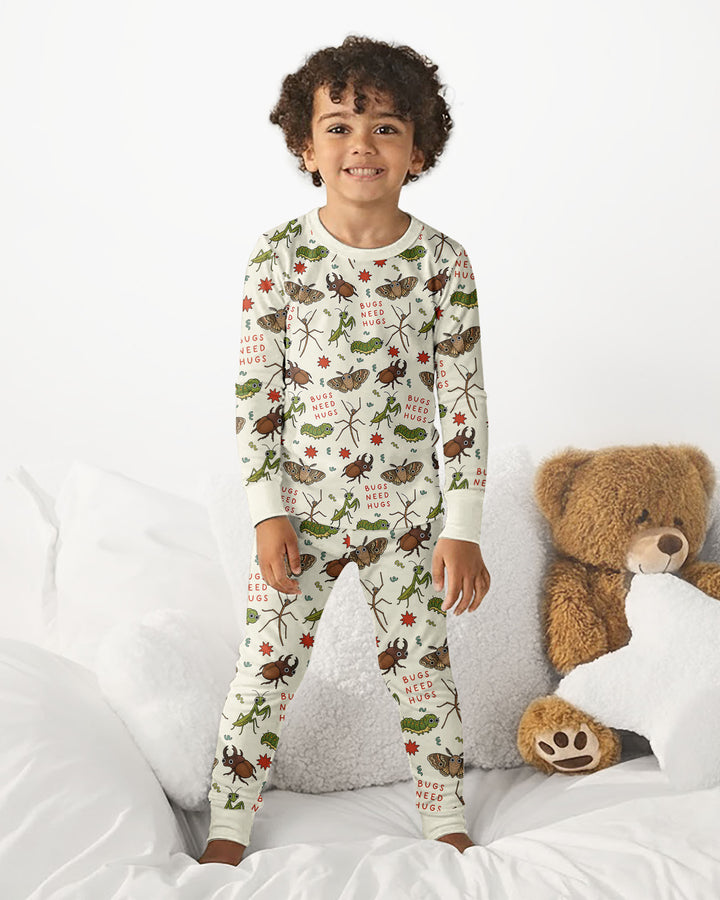 Cute Insect Friends Bamboo Two Piece Long Sleeve Pajama Set