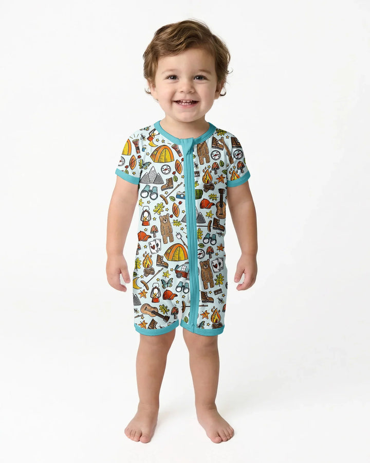 Funny Camper Family Matching Bamboo Shorty Zippy
