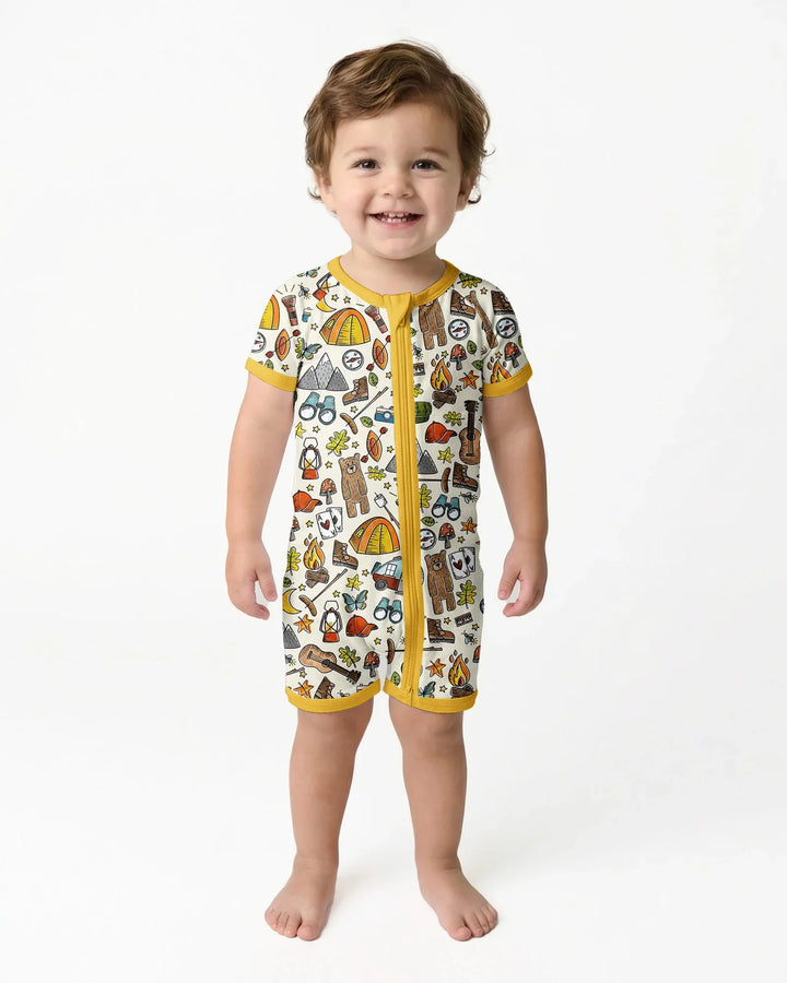 Funny Camper Family Matching Bamboo Shorty Zippy