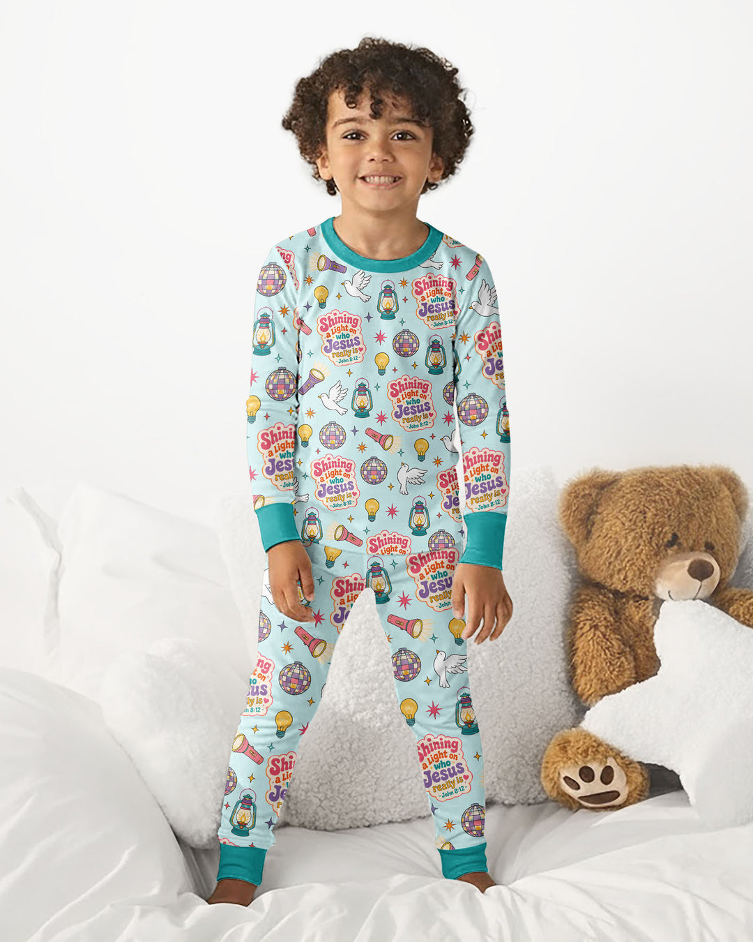 VBS Shining A Light On Who Jesus Really Is Bamboo Two Piece Long Sleeve Pajama Set