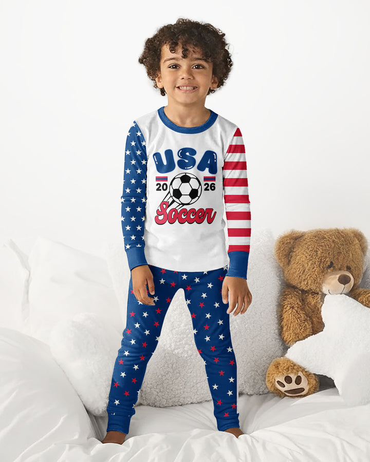USA Soccer Cup Bamboo Two Piece Long Sleeve Pajama Set