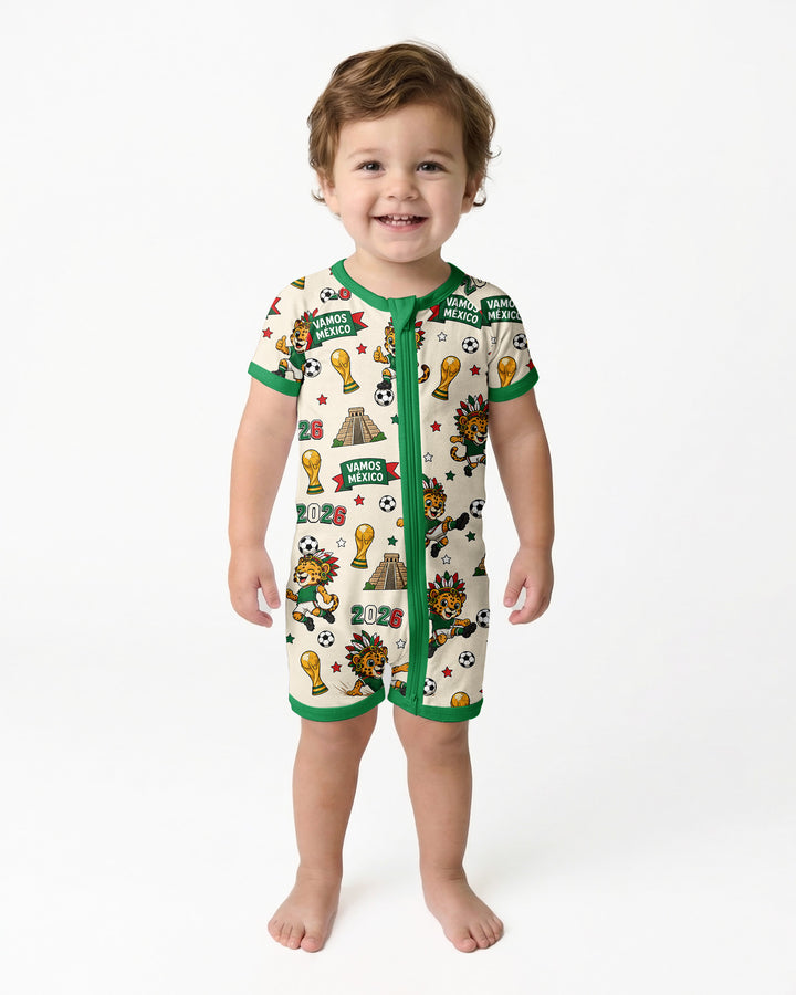 Jaguar 2026 Vamos Mexico Family Matching Bamboo Shorty Zippy