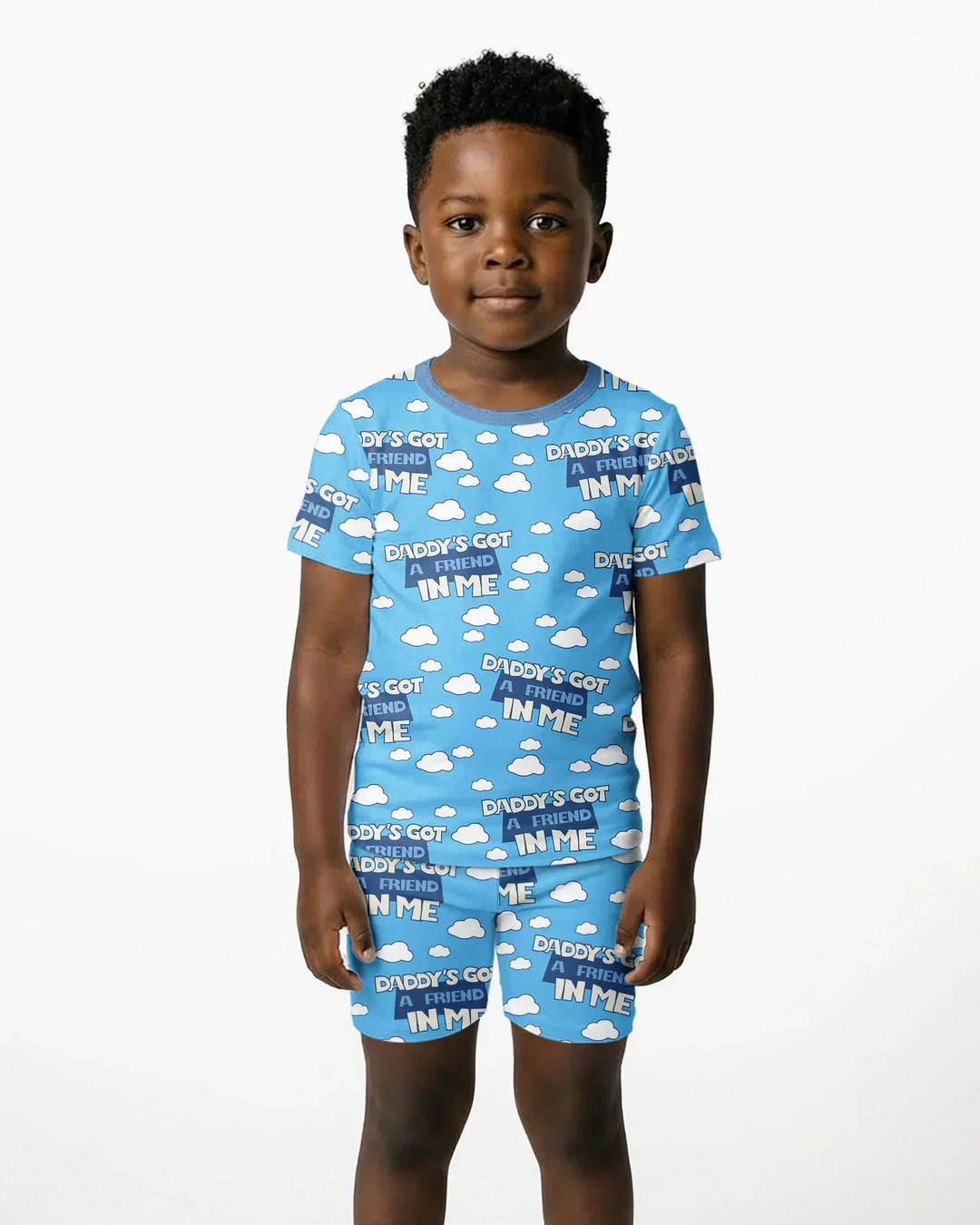 Daddy's Got A Friend In Me Bamboo Two Piece Short Sleeve Shorts Pajama Set