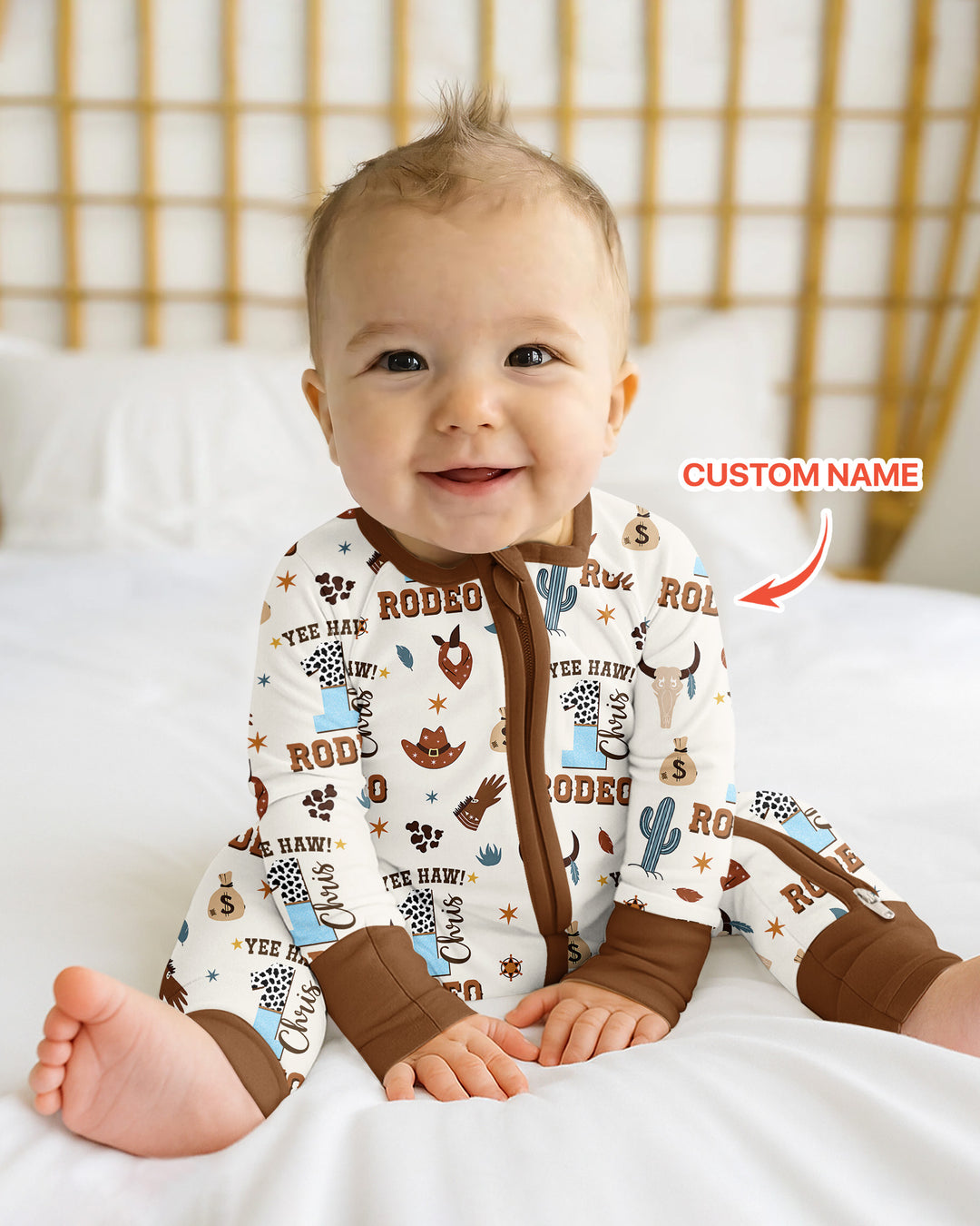 Personalized Cowboy Birthday Rodeo Bamboo Convertible Zippy