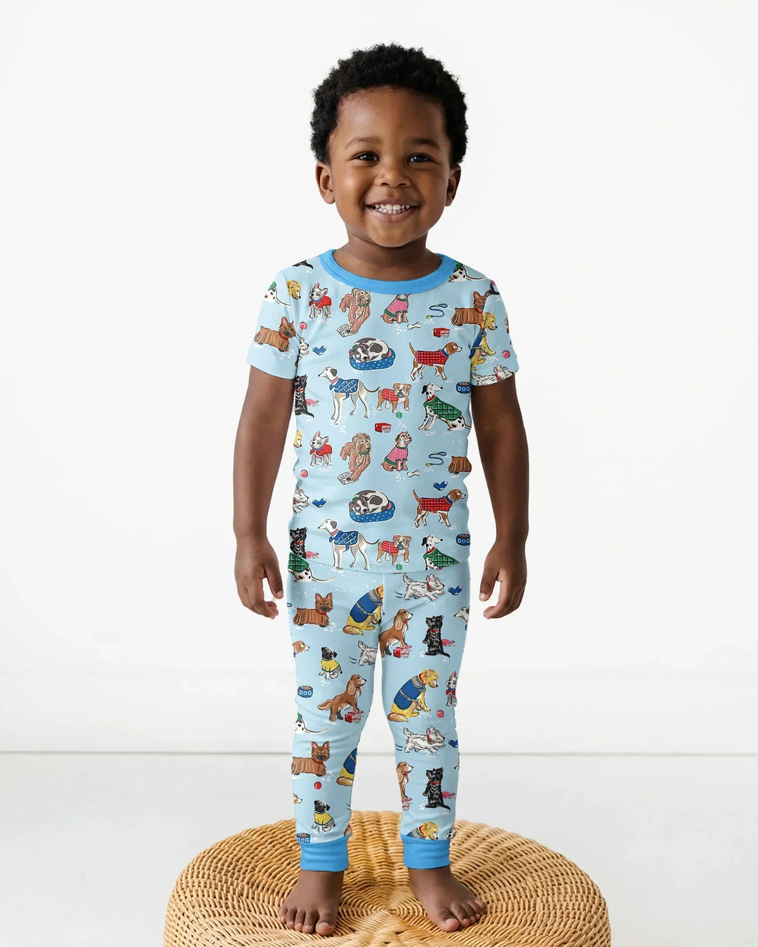 Best Bud Bark Family Matching Bamboo Two Piece Short Sleeve Pajama Set