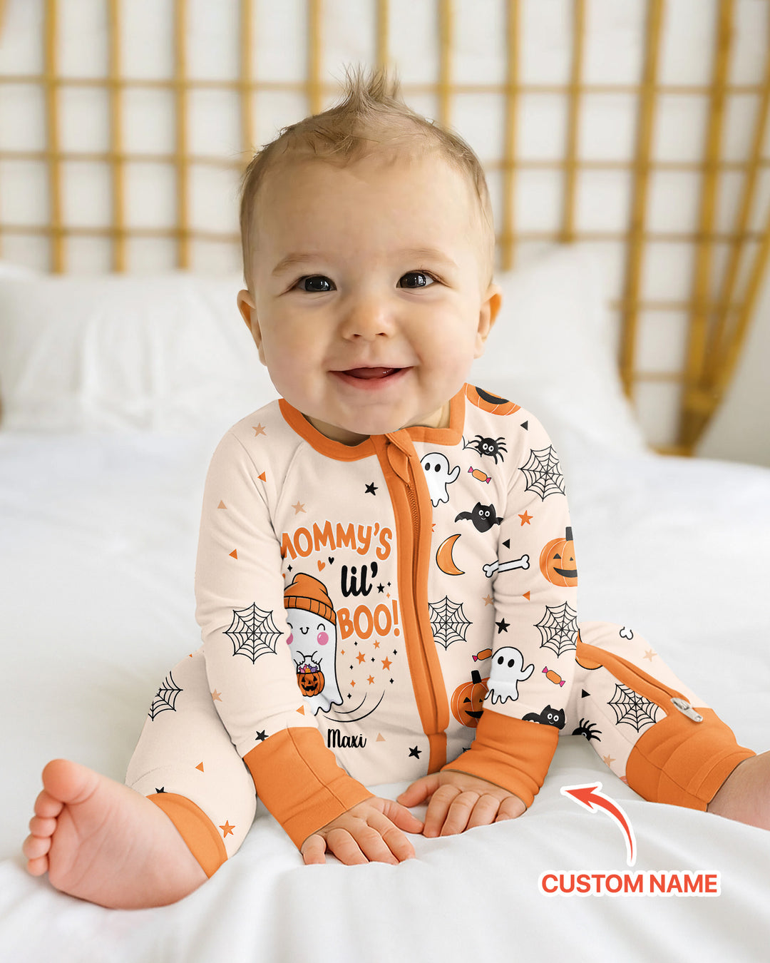 Custom Name Mommy's Lil' Boo Bamboo Convertible Zippy