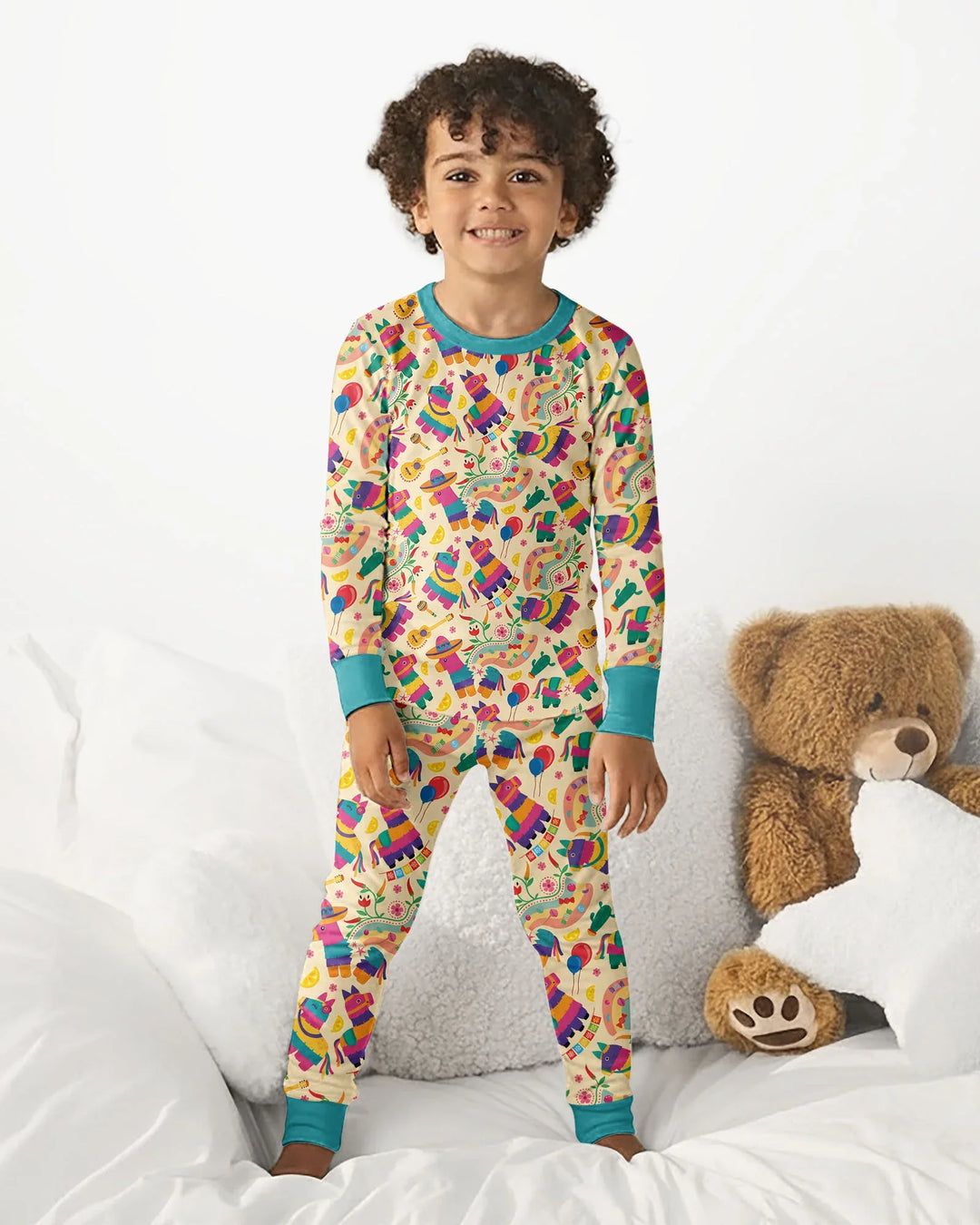 Template Bamboo Two Piece Long Sleeve Pyjamas Set