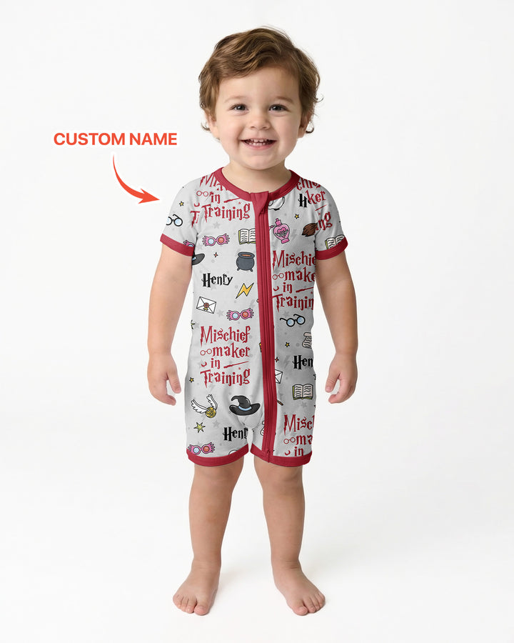 Custom Name Mischief Maker In Training Bamboo Shorty Zippy