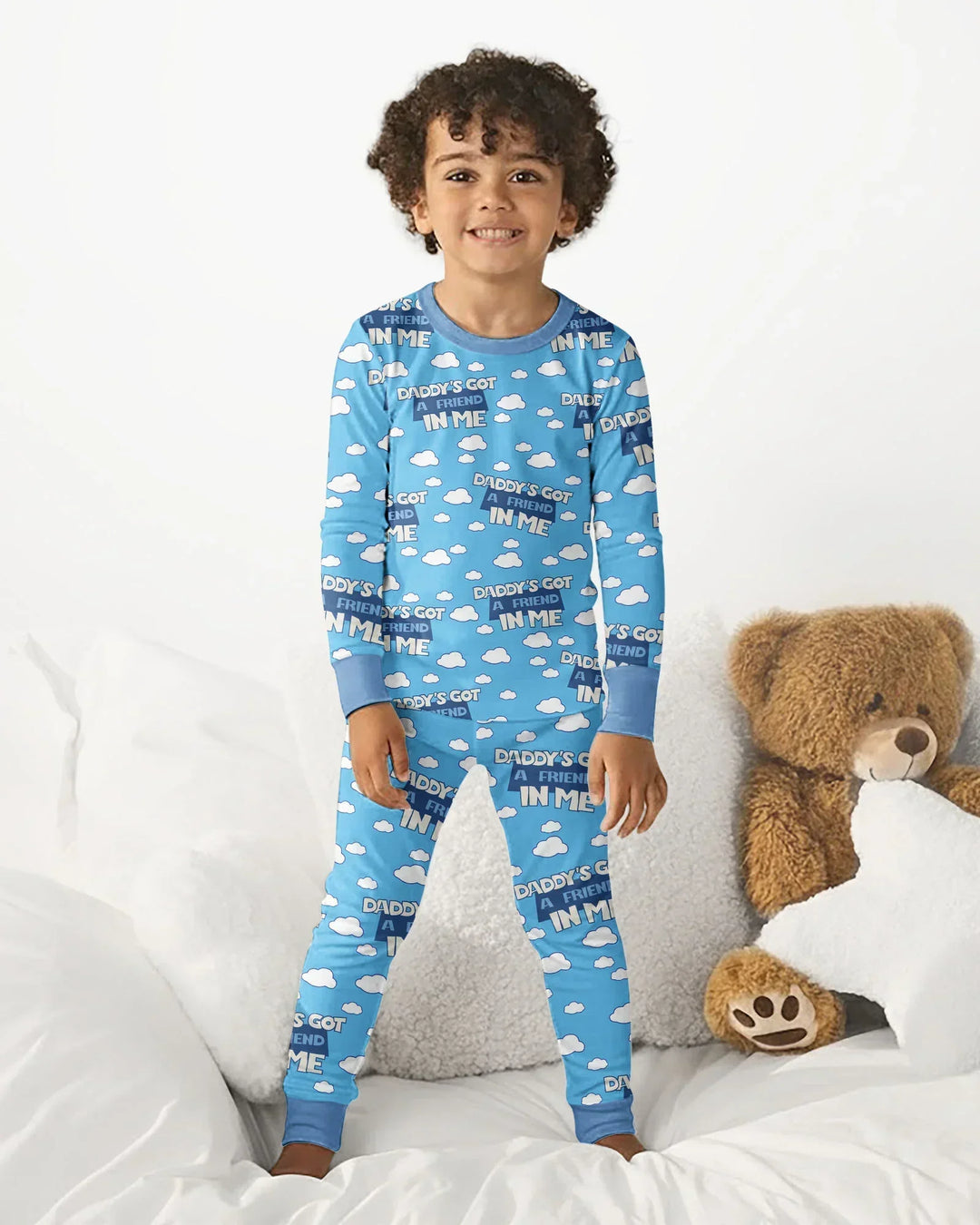Daddy's Got A Friend In Me Bamboo Two Piece Long Sleeve Pajama Set