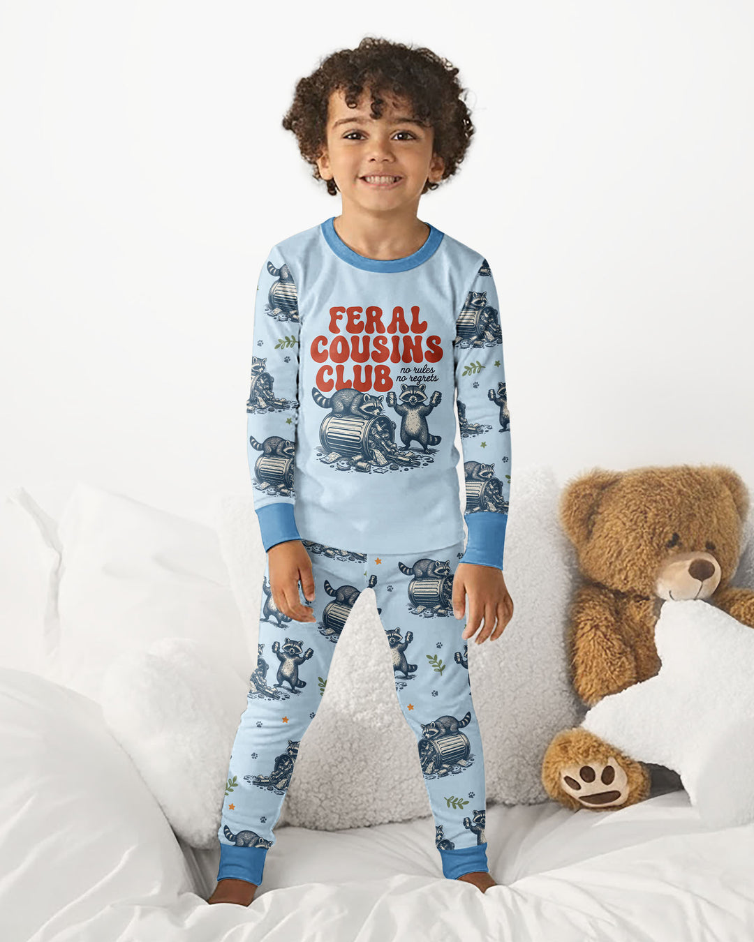 Feral Cousins Club Bamboo Two Piece Long Sleeve Pajama Set
