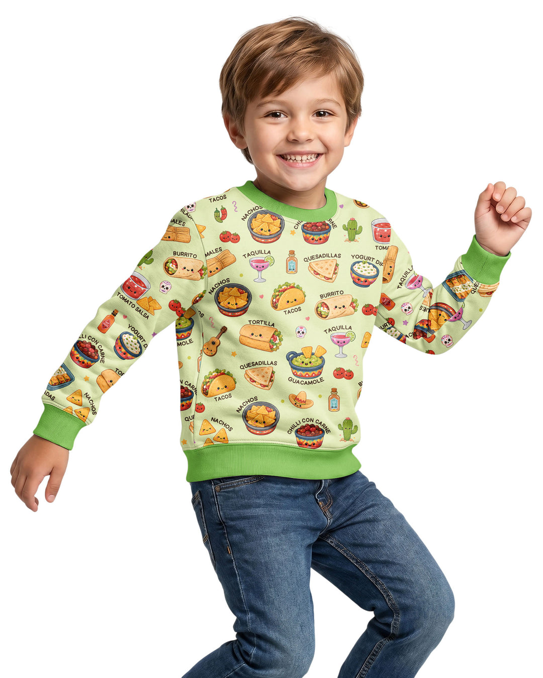 Kawaii Mexican Food Bamboo Crewneck Sweatshirt