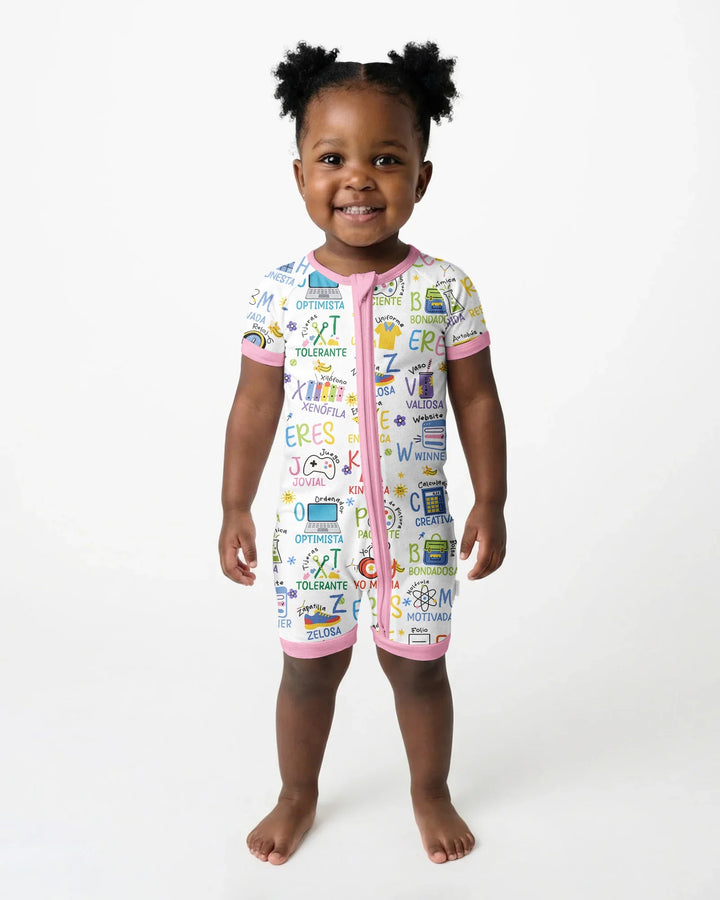 You Are Spanish Alphabet Version Bamboo Shorty Zippy
