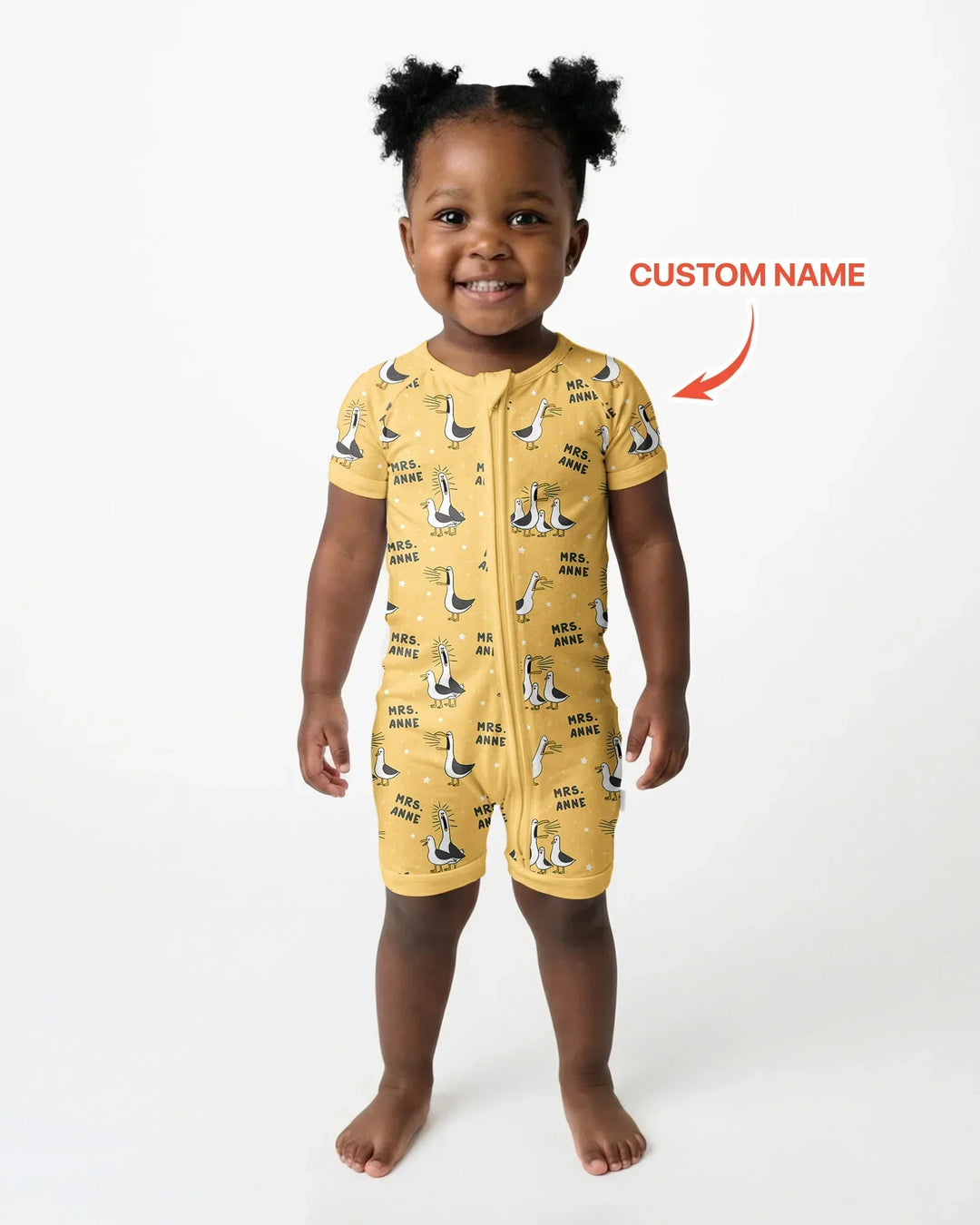 Custom Funny Seagulls Teacher Bamboo Shorty Zippy