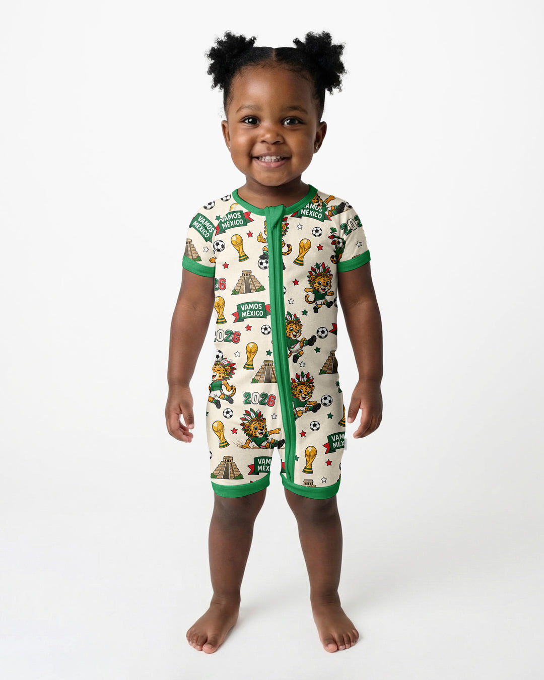 Jaguar 2026 Vamos Mexico Family Matching Bamboo Shorty Zippy