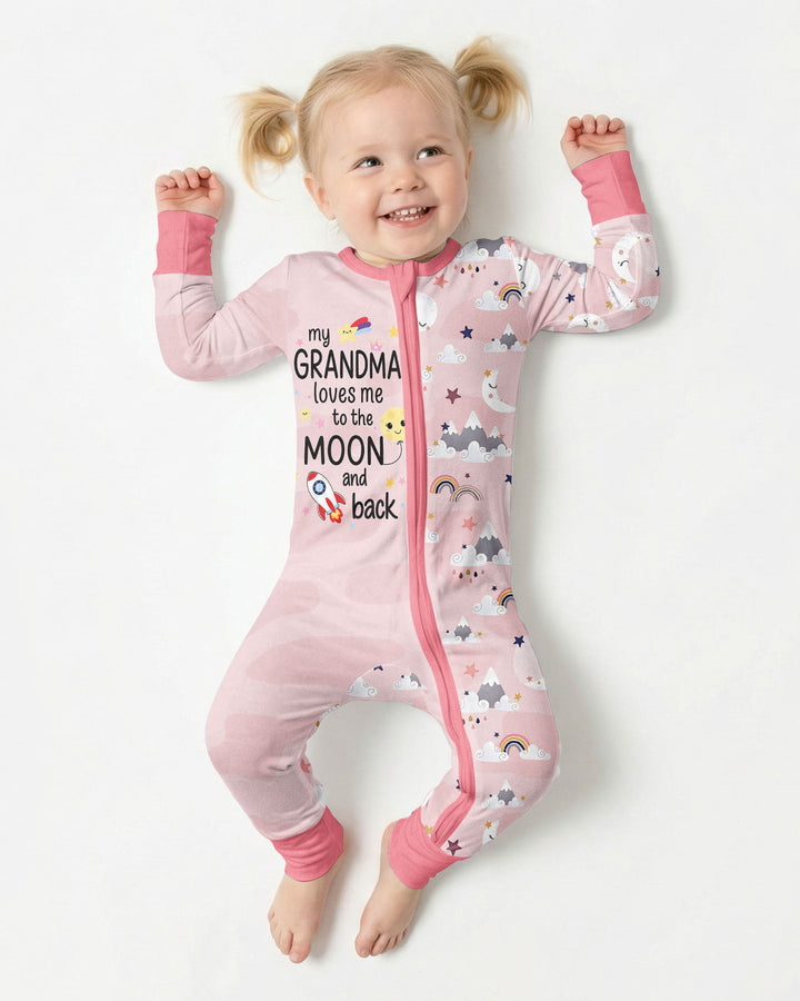 My Grandma Loves Me To The Moon And Back Bamboo Convertible Zippy