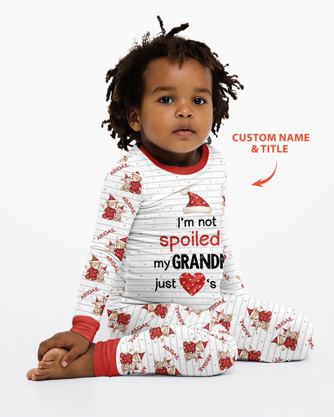 Custom Name I'm Not Spoiled Bamboo Two Piece Long Sleeve Pajama Set