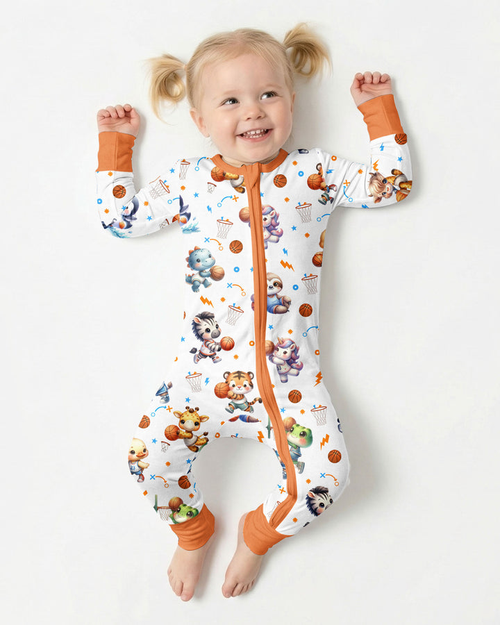 Cartoon Basketball Animals Bamboo Convertible Zippy