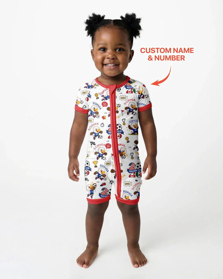 USA We Are Champions Soccer Tour 2026 Bamboo Shorty Zippy