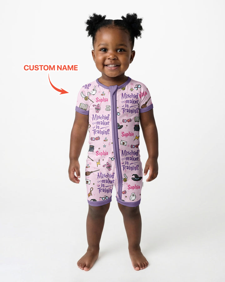 Custom Name Mischief Maker In Training Bamboo Shorty Zippy
